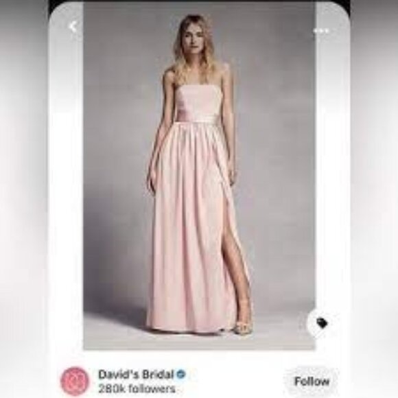 VERA WANG WHITE Strapless Long Matcha Style 36201760 DAVIS BRIDAL - Picture 13 of 16